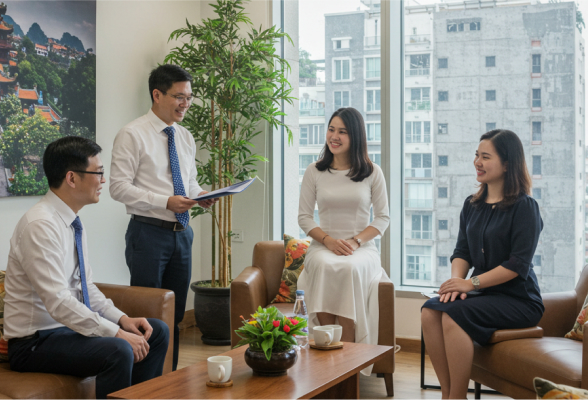 現地企業との打合せ